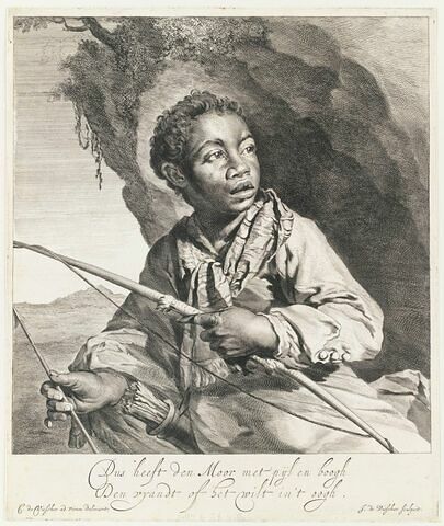 Portrait d'un enfant noir en archer, image 1/1