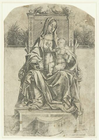 La Sainte Vierge sur un trône