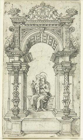La Vierge assise sur un trône, image 1/1