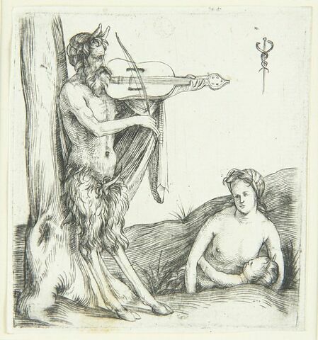 Le satyre jouant du violon