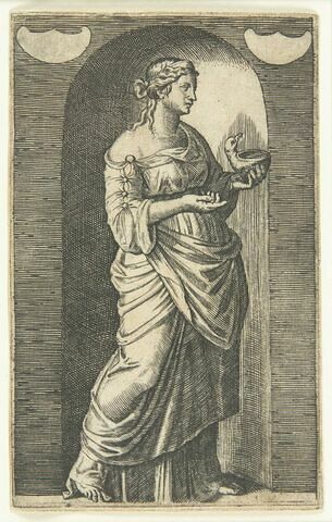 Jeune femme portant une lampe, image 1/1