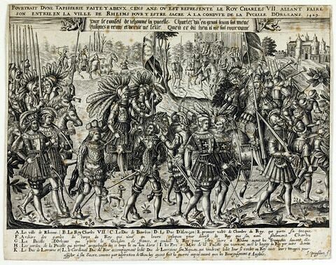 Charles VII allant faire son entrée en la ville de Reims, image 1/1