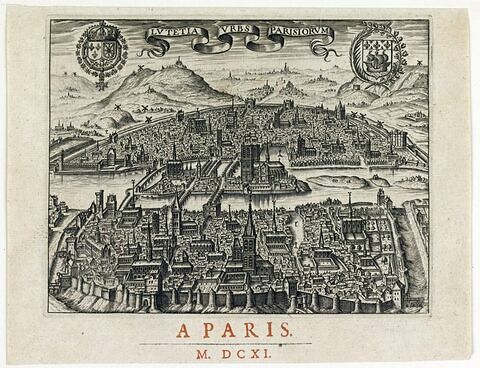 Paris à vol d'oiseau en 1611