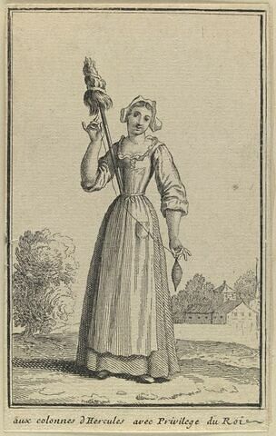 Costumes d'hommes et de femmes de l'époque Louis XIV, image 1/1