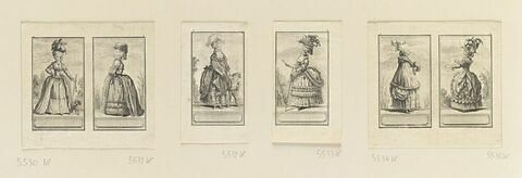 Costumes d'hommes et de femmes de l'époque Louis XVI, image 2/2