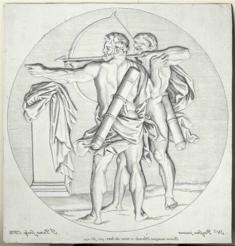 Chiron enseigne à Hercule à tirer à l'arc, image 1/1
