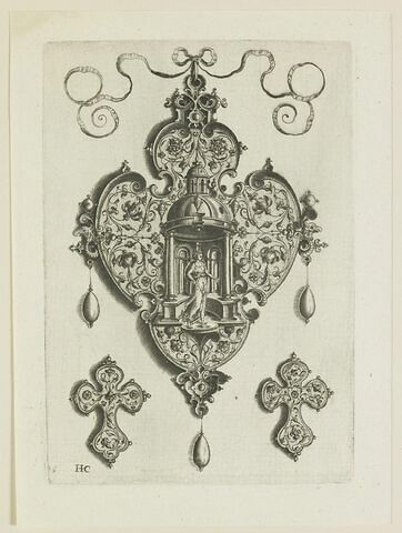 Pendants de bijouterie avec figurines dans de petits temples, image 1/1