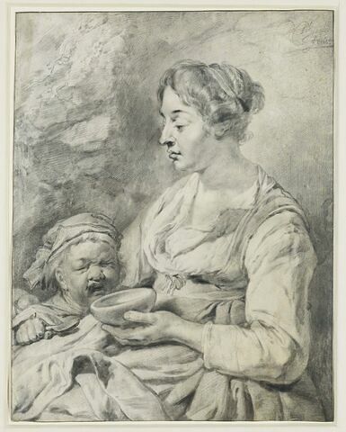 Une bohémienne avec son enfant