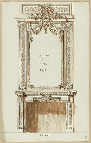 Décoration de cheminée à Marly (1774)