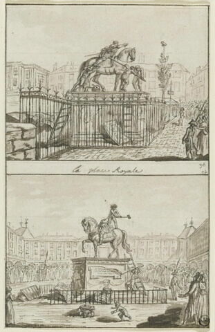 Renversement de la statue de Louis XIII, Place Royale, image 1/1