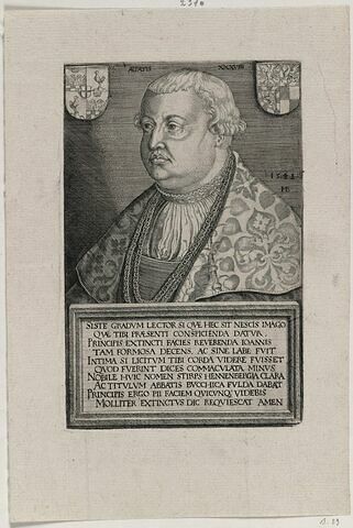 Portrait de Johann Henneberg, abbé de Fulda