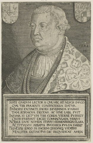 Portrait de Johann Henneberg, abbé de Fulda