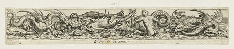 Deux bas-reliefs, animaux et poissons chimériques, image 1/1
