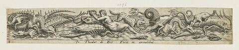Deux bas-reliefs, animaux et poissons chimériques, image 1/1