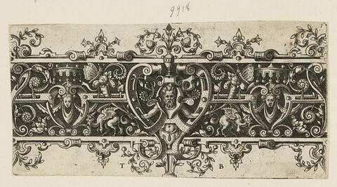 Arabesque, trois figurines dans des cartouches, image 1/1