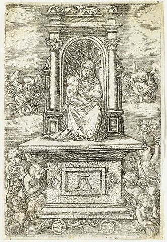 Vierge à l'Enfant dans un autel