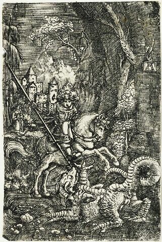 Saint Georges combattant le dragon, image 1/1
