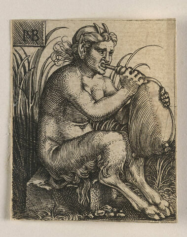 Satyre femelle jouant de la cornemuse, image 1/1