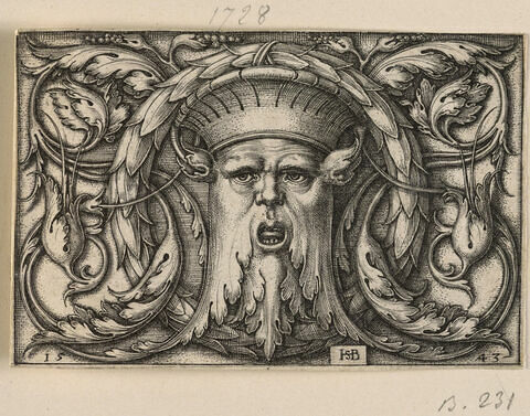 Ornement au mascaron
