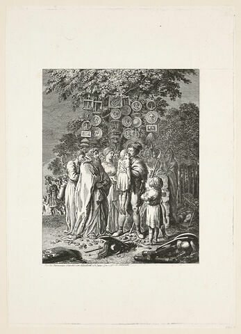 Arminius et l'enfant blessé, pour "Vie des illustres Germains", de Klein