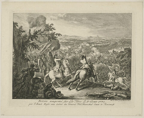 Victoire remportée sur les Turcs, le 1er août 1770, par le comte de Romanzoff, image 1/1