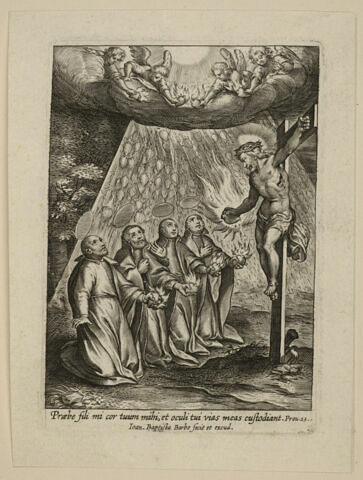 Jésus-Christ en croix apparaissant aux Pères Jésuites, image 1/1