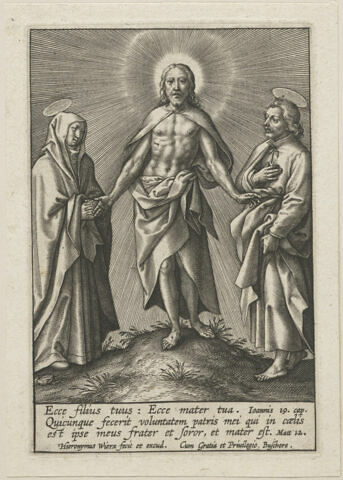 Jésus entre la Vierge et St Jean, image 1/1