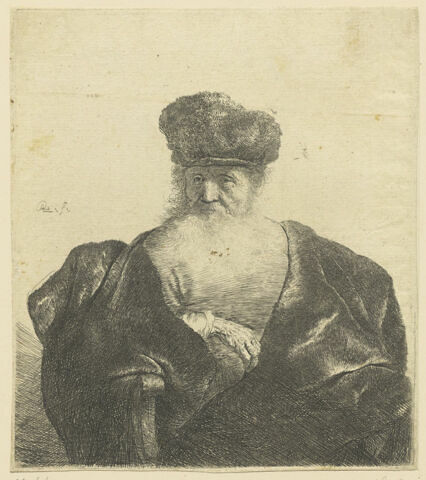 Vieillard à grande barbe et bonnet fourré, image 1/1