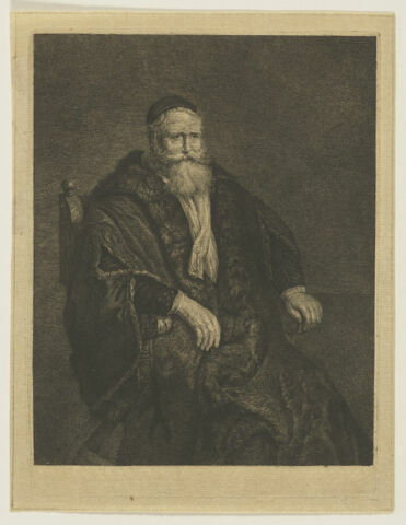 Vieillard en houppelande assis dans un fauteuil, image 1/1