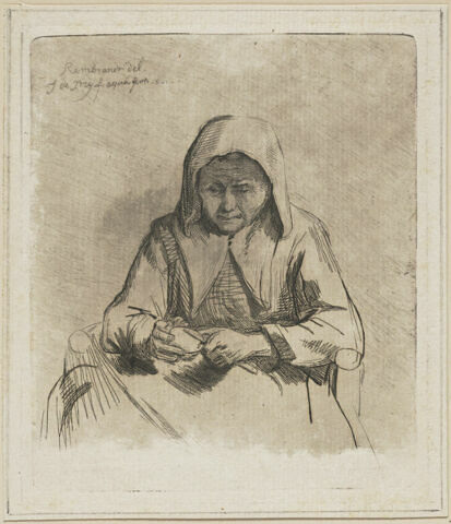 Vieille femme épluchant, image 1/1