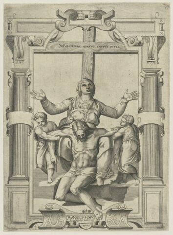 Le Christ dans le giron de sa mère
