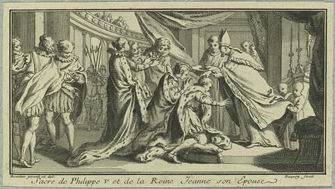 Sacre de Philippe V et de la Reine Jeanne, son épouse