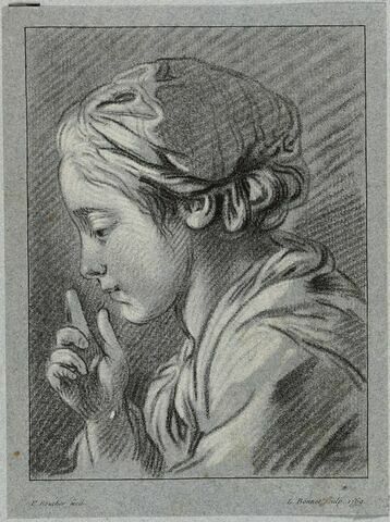 Jeune fille de profil à gauche, image 1/1