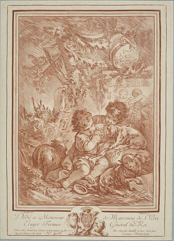 Deux enfants jouant avec un chien, image 1/1