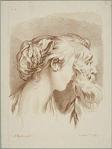 Tête de femme et tête de vieillard, image 1/1