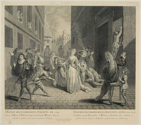 Départ des comédiens italiens en 1697, image 1/1