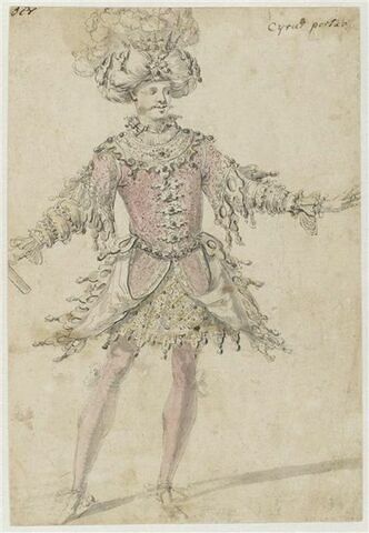 Costume de Cyrus pour Louis XIV à la huitième entrée du « Ballet des Muses »