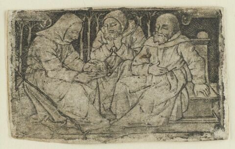 Trois moines assis, image 1/1