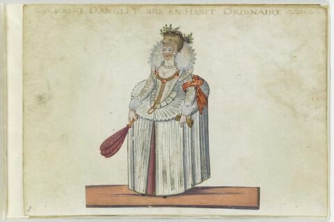 Costumes du XVI ème siècle : La reine d'Angleterre en habit ordinaire, image 1/1