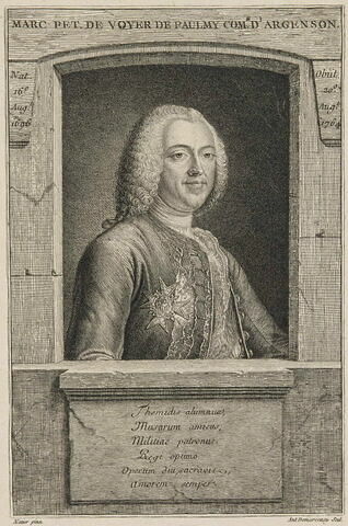 Portrait de Marc Pierre de Voyer de Paulmy comte d'Argenson, image 1/1