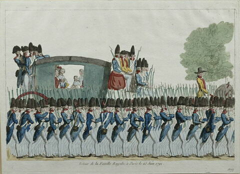 Retour de la Famille Royale à Paris le 25 juin 1791, image 1/1