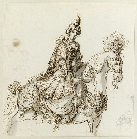 Costume de cavalière orientale pour le « Carrousel d'Alexandre et de Thalestris », image 1/1
