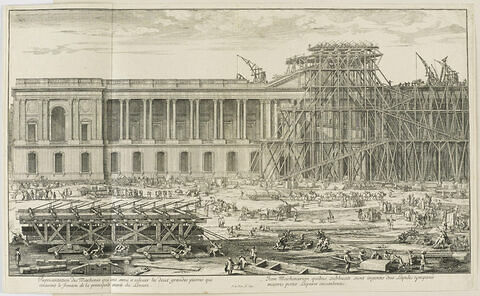 Machines qui ont servi à élever deux grandes pierres du fronton du Louvre, image 1/1