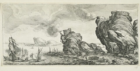 Le combat naval pour 'Diverse vedute designate in Fiorenza'., image 1/1