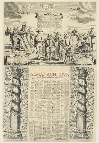 Almanach historique de 1646. Les forces de la France victorieuse