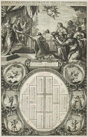 Almanach de 1651. Sacre du roi Louis XIV
