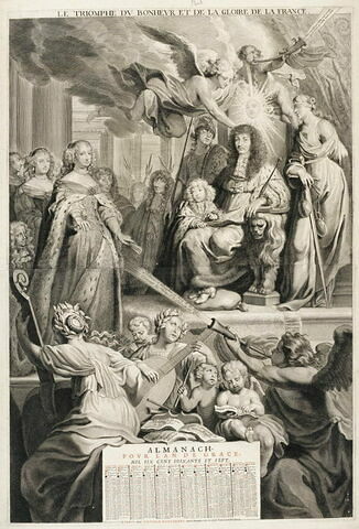 Almanach de 1667. Le triomphe du bonheur et de la gloire de la France, image 1/1