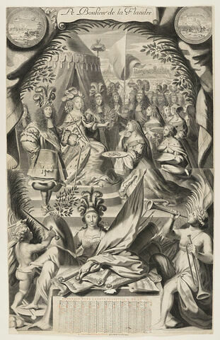 Almanach de 1668. Le bonheur de la Flandre, image 1/1
