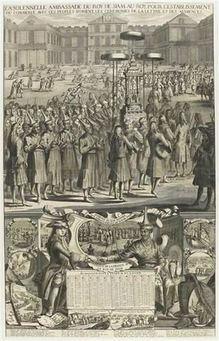 Almanach de 1687 : Audience aux ambassadeurs de Siam, image 1/1