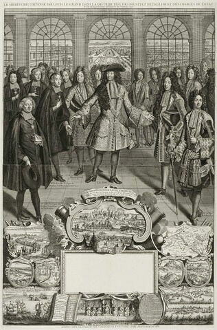 Almanach de 1696. Le mérite récompensé, image 1/1